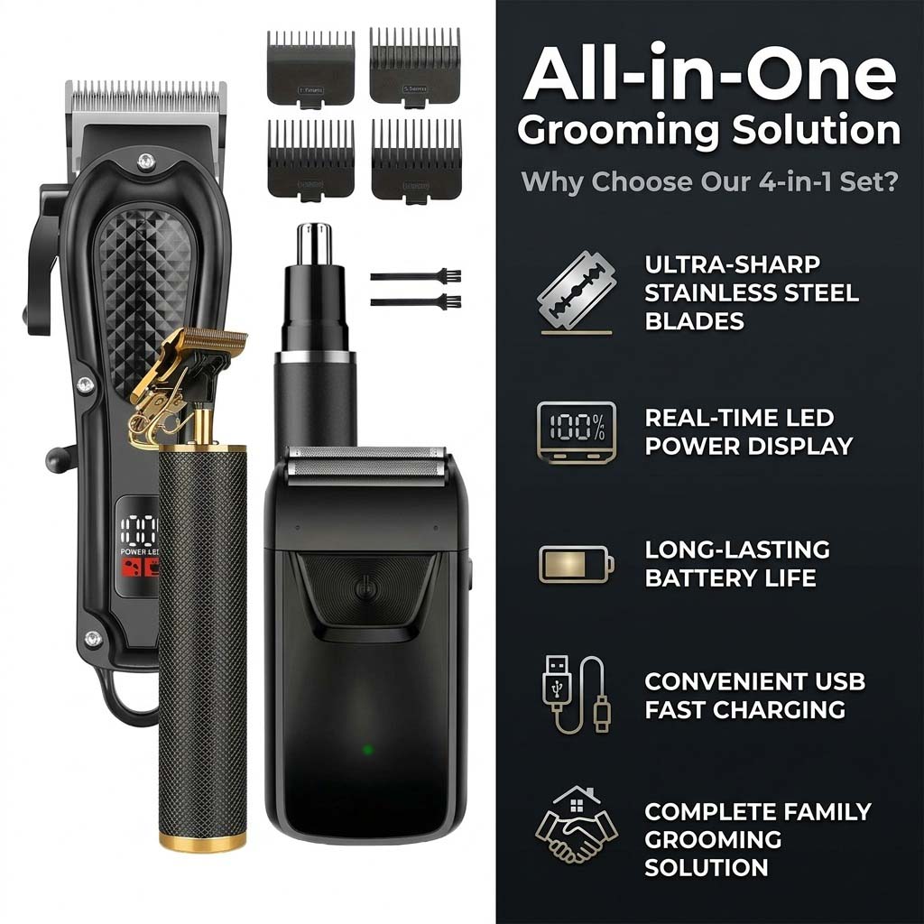 4 in 1 Men's Hair Clipper Set, - огляд і ціна Electric Shaver Rotary