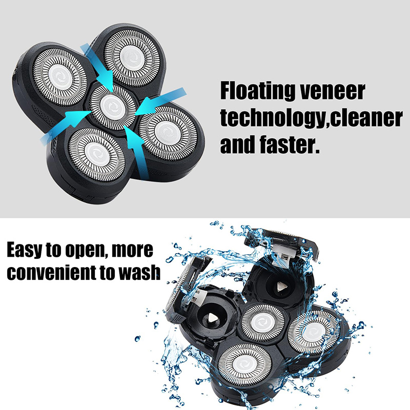 5 Blade Rotating Head for Head - огляд і ціна Electric Shaver Rotary