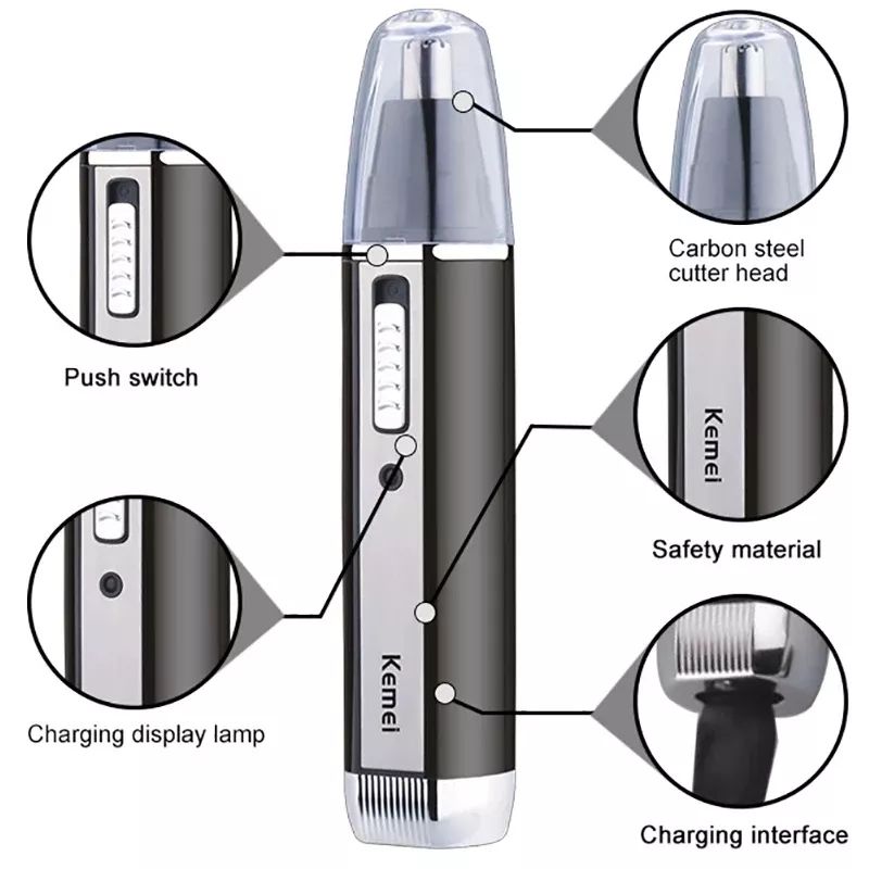 Kemei Rechargeable Electric Al - огляд і ціна Men'S Grooming Nose And Ear