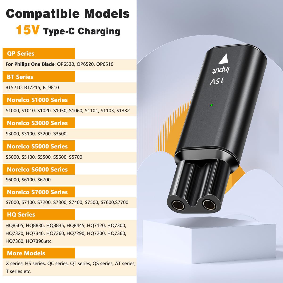 15V USB-C Safe Stable Mini Cha - огляд і ціна Electric Shaver Rotary